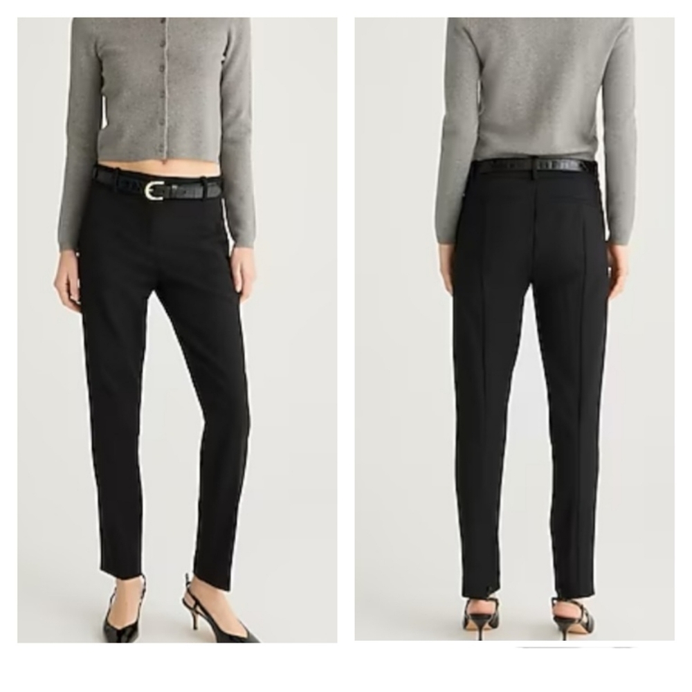 J. Crew Cameron Black Ankle Pants Size 12 Bi Stretch #G8547